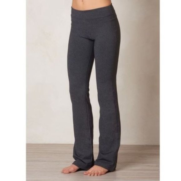 Prana Pants - PrAna Heather Gray Bootcut Yoga Pants Size M Tall